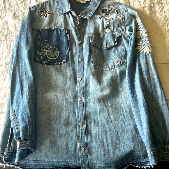 Women's Vintage Style American Vintage Denim Shirt M/L